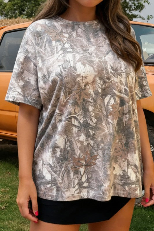 Camo oversized tee
