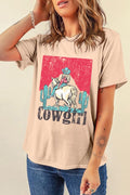 Vintage cowgirl graphic tee